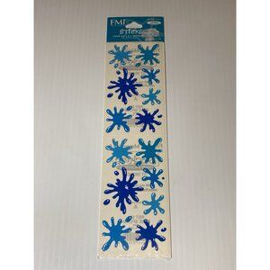 FMI FRANCES MEYER STICKERS 4 SHTS BLUE SPLASHES WATER SPLASH MULTI-COLORS-SIZES